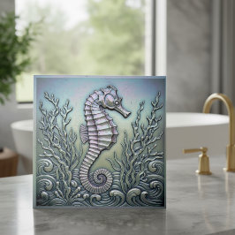 Metallic Iridescent Seahorse ID1223 Tegeltje