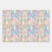 Metallic iriserende regenboog holografische Girly Inpakpapier Vel (Voorkant)