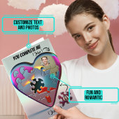 Metallic je maakt me puzzel hart verjaardag kaart