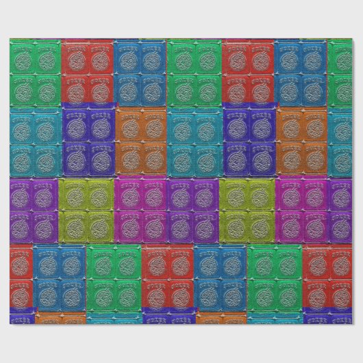 Metallic joker wrapping Paper Cadeaupapier (Vlak)