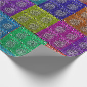 Metallic joker wrapping Paper Cadeaupapier (Hoek)