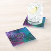 Metallic kant met Celtic Heart Onderzetter (Schuin)