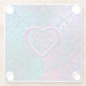 Metallic kant met Celtic Heart Onderzetter (Achterkant)