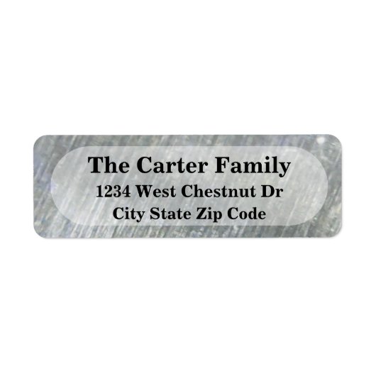 Metallic kantoor-adresretourlabel etiket (Voorkant)