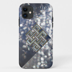 Metallic Keltic Knot Glitter Monogram Hoesje. Case-Mate iPhone Case