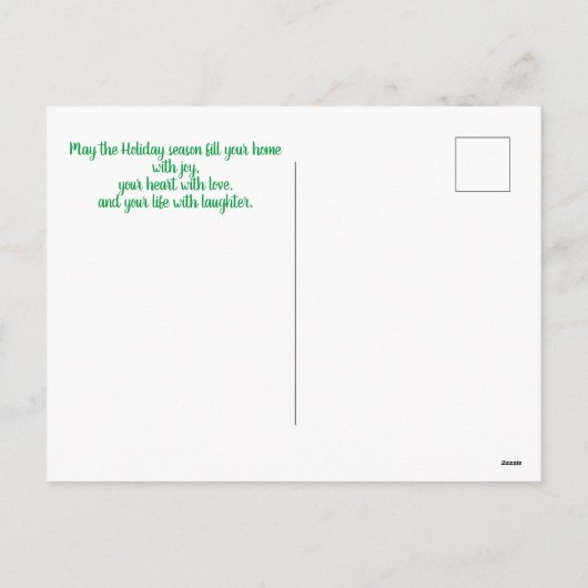 Metallic kerstcollage feestdagenkaart (Achterkant)