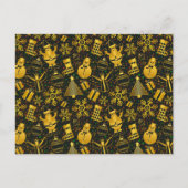 Metallic kerstcollage feestdagenkaart (Voorkant)