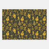 Metallic kerstcollage inpakpapier vel (Voorkant 2)