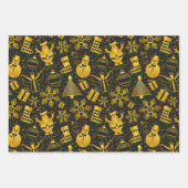 Metallic kerstcollage inpakpapier vel (Voorkant)