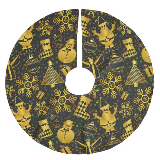 Metallic kerstcollage kerstboom rok (Voorkant)