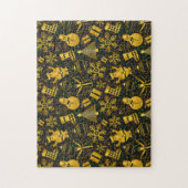 Metallic kerstcollage legpuzzel (Verticaal)