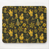 Metallic kerstcollage muismat (Voorkant)