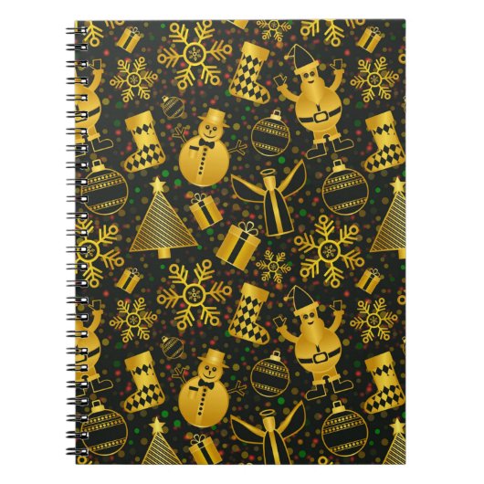 Metallic kerstcollage notitieboek (Voorkant)