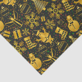 Metallic kerstcollage tissuepapier (Detail)