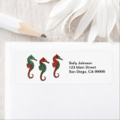 Metallic kerstseahorse Trio Etiket (Insitu)