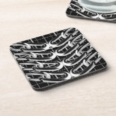 Metallic kettingpatroon bier onderzetter (Linkerzijde)