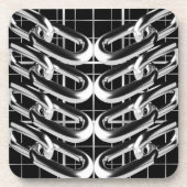 Metallic kettingpatroon bier onderzetter (Voorkant)