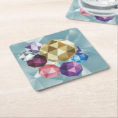 Metallic Kleuren Geometrische Vormen Onderzetter S (Schuin)