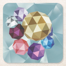 Metallic Kleuren Geometrische Vormen Onderzetter S