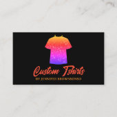 Metallic Kleurrijke T Shirt Print Kleding Kleding  Visitekaartje (Voorkant)