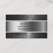 Metallic | klinknagels | Metaal verroeste perforat Visitekaartje (Achterkant)