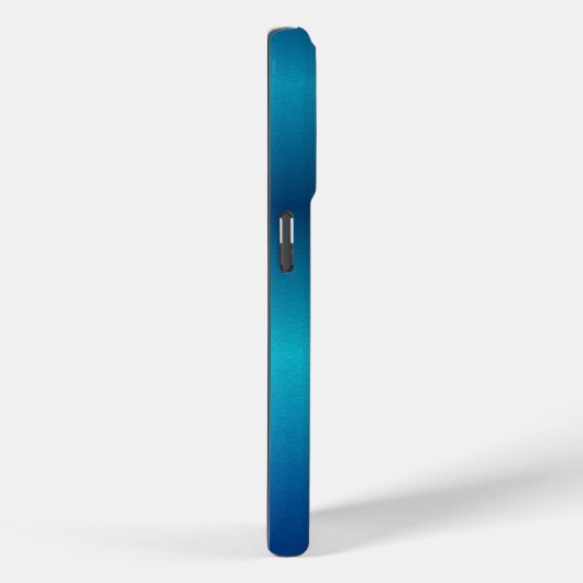 Metallic kobalt blauw textuur monogram Case-Mate iPhone case (Achterkant / Rechts)