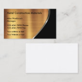 Metallic Koper Bronzen Tone Look Constructie Visitekaartje (Voorkant / Achterkant)
