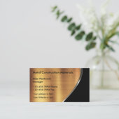 Metallic Koper Bronzen Tone Look Constructie Visitekaartje (Staand voorkant)