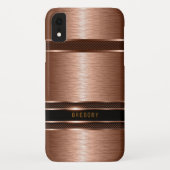 Metallic koper bruin geometrisch ontwerp 2 Case-Mate iPhone case (Achterkant)