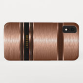 Metallic koper bruin geometrisch ontwerp 2 Case-Mate iPhone case (Achterkant (horizontaal))