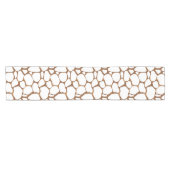 Metallic koperbruin abstract luipaardpatroon korte tafelloper (Horizontaal)