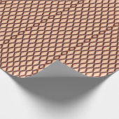 Metallic koperdiamant, patroon. cadeaupapier (Hoek)