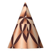 Metallic koperdiamant, patroon. feesthoedjes (Achterkant)