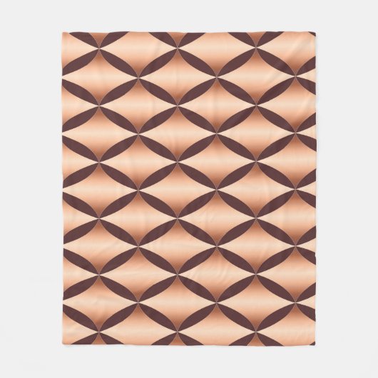 Metallic koperdiamant, patroon. fleece deken (Voorkant)