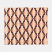 Metallic koperdiamant, patroon. fleece deken (Voorkant (Horizontaal))