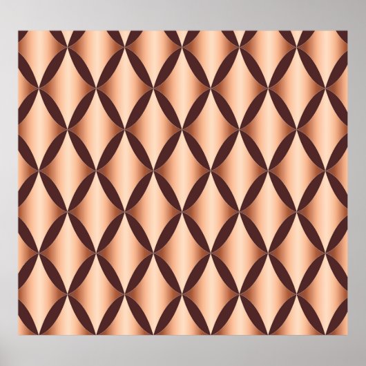Metallic koperdiamant, patroon. poster (Voorkant)
