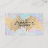 Metallic krabble | Geometrisch holografisch Visitekaartje (Achterkant)