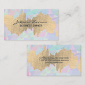 Metallic krabble | Geometrisch holografisch Visitekaartje (Voorkant / Achterkant)