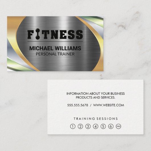 Metallic Laagjes | Fitness Loyalty Card (Voorkant / Achterkant)