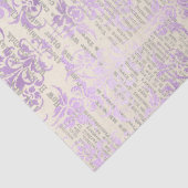 Metallic lavender Damask op sprint-ontkoppeling Tissuepapier (Detail)