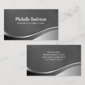 Metallic Leather | Emboss Lettering Business Card Visitekaartje (Voorkant / Achterkant)