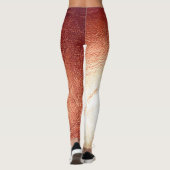 Metallic Leggings uit gele lederen en unieke (Achterkant)