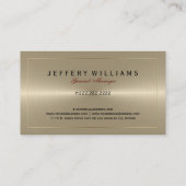 Metallic licht goud roestvrij staal look visitekaartje (Achterkant)