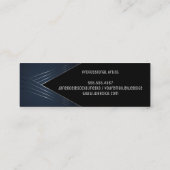 Metallic lijnen | Elegant Geometrie Mini Visitekaartje (Achterkant)