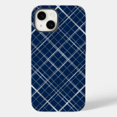 Metallic Lijst Pattern.b D Blue BG Case-Mate iPhone Case (Achterkant)