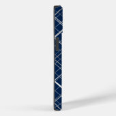 Metallic Lijst Pattern.b D Blue BG Case-Mate iPhone Case (Achterkant / Rechts)