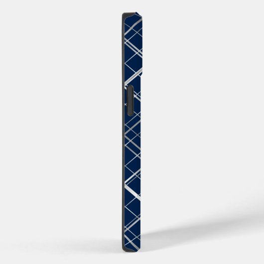 Metallic Lijst Pattern.b D Blue BG Case-Mate iPhone Case (Achterkant / Rechts)