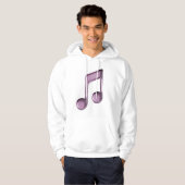 Metallic Lilac Musical Note Hoodie (Voorkant volledig)
