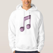 Metallic Lilac Musical Note Hoodie (Voorkant)