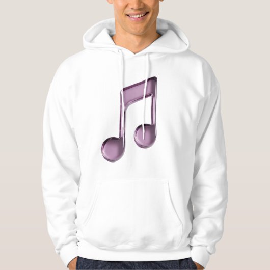 Metallic Lilac Musical Note Hoodie (Voorkant)